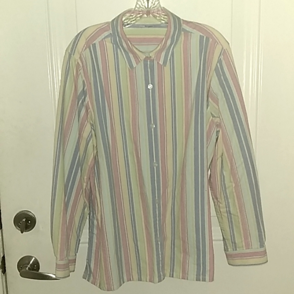 pastel striped big shirt